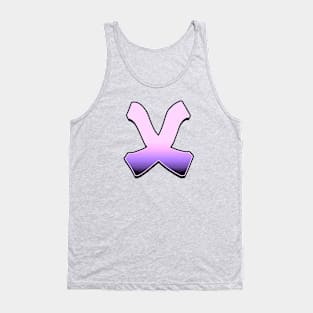 Letter X - Pink fade Tank Top